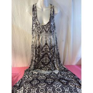 Exist Relaxx 2x xxl maxi tank sleeveless dress gray studs rn#112932